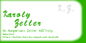 karoly zeller business card